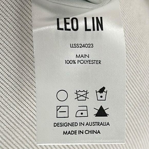 Leo Lin Petra Floral Botanica Print Mini Dress White Green Size US 8 - Picture 11 of 11